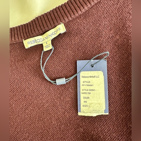 NWT Rebecca Minkoff Wappo sweater one sleeve cashmere blend Size L - Picture 7 of 9
